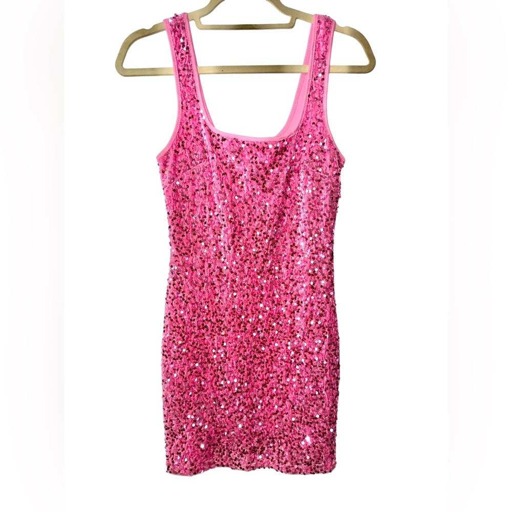 Idem ditto Pink Lined Sequin Mini Dress, Size Small, NWOT